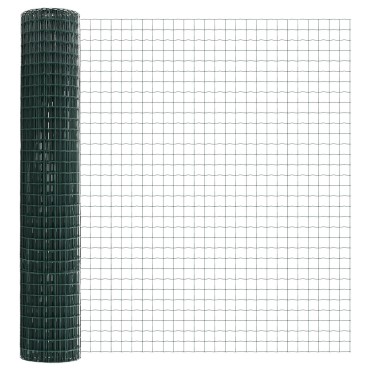 vidaXL Euro Fence με 7 φράκτες με χείλος 1.5x10 μ Γαλβανισμένο Ατσάλι