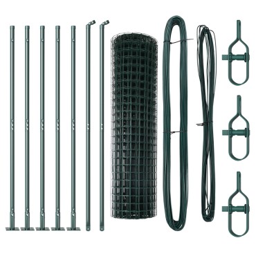 vidaXL Euro Fence Σετ 2 Πράσινο Μέταλλο με επικάλυψη PVC 10x0.8 μ