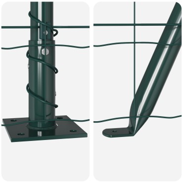 vidaXL Euro Fence Σετ 2 Πράσινο Μέταλλο με επικάλυψη PVC 10x0.8 μ