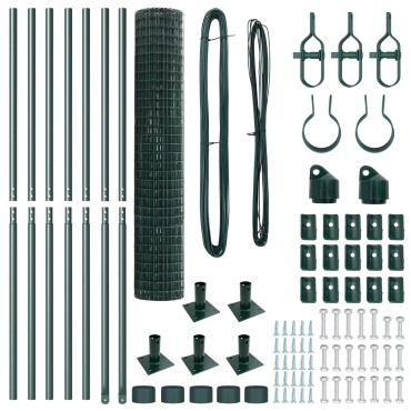 vidaXL Euro Fence με 7 Στηρίγματα 1.6x10 μ. Γαλβανισμένο Ατσάλι