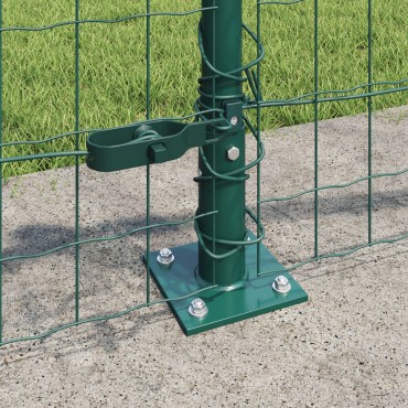 vidaXL Euro Fence με 13 φλαντζωτά δοκάρια 0.4x25 m γαλβανισμένος χάλυβας