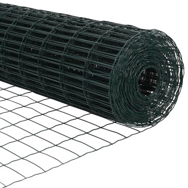 vidaXL Euro Fence με 13 φλαντζωτές κολόνες 1.2x25 μ Γαλβανισμένο ατσάλι