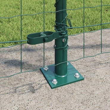 vidaXL Euro Fence Σετ 2 Πράσινο Ατσάλι με PVC επικάλυψη 25x1.2 μ