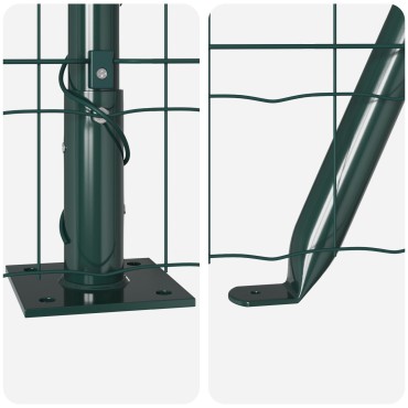 vidaXL Euro Fence Σετ 2 Πράσινο Ατσάλι με PVC επικάλυψη 25x1.2 μ