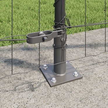 vidaXL Euro Fence με 7 φλάντζες 1.2x10 μ Γαλαβανισμένος χάλυβας