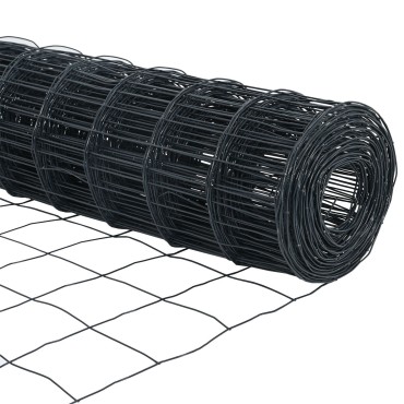 vidaXL Ευρωπαϊκός Φράκτης με Σκυρόδετη Βάση 10x1 m Γκρι Δίχτυ