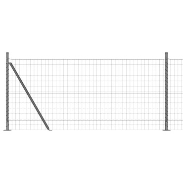 vidaXL Euro Fence με 13 Στυλοβάτες 1x25 μ Γαλβανισμένος Χάλυβας
