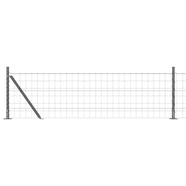vidaXL Ευρωπαϊκός Φράκτης με Σκυρόδετη Βάση 25x0,4 m Γκρι Δίχτυ