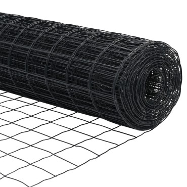 vidaXL Ευρωπαϊκός Φράκτης με Σκυρόδετη Βάση 25x1 m Γκρι Δίχτυ