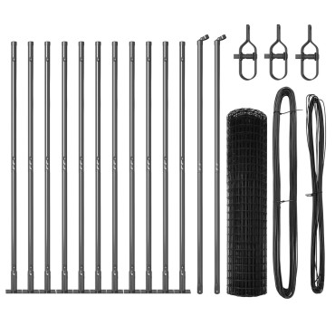 vidaXL Euro Fence Σετ 2 Γκρι Ατσάλι 25x1.2 μ Ανθεκτικός