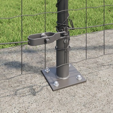 vidaXL Euro Fence Σετ 2 Γκρι Ατσάλι 25x1.2 μ Ανθεκτικός