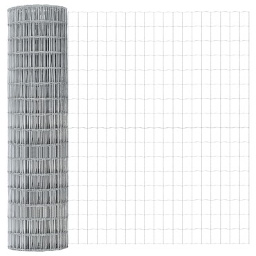 vidaXL Euro Fence με 7 πόδια φλάντζας 0.8x10 μ Γαλβανισμένος χάλυβας