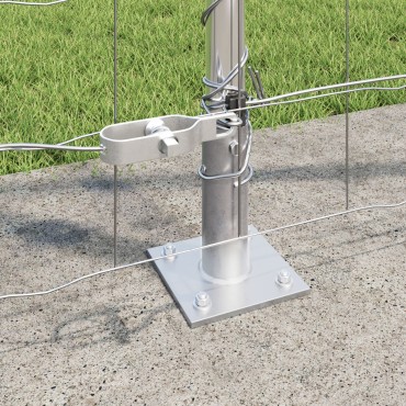 vidaXL Euro Fence με 7 Στηρίγματα με Φλάντζα 1.2x10 μ Γαλβανισμένος Χάλυβας