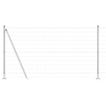 vidaXL Euro Fence με 7 Στηρίγματα με Φλάντζα 1.2x10 μ Γαλβανισμένος Χάλυβας