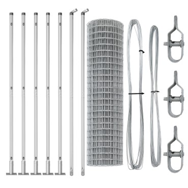 vidaXL Euro Fence με 13 Μονοπάτια 0.8x25 μ Γαλβανισμένος Χάλυβας