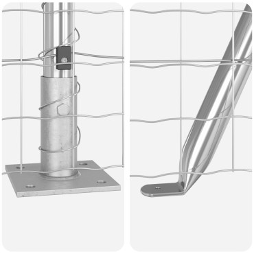 vidaXL Euro Fence με 13 Μονοπάτια 0.8x25 μ Γαλβανισμένος Χάλυβας