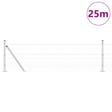 vidaXL Ευρωπαϊκή Περίφραξη με 13 Θηλιές 0.4x25 μ Γαλβανισμένο Ατσάλι