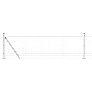 vidaXL Ευρωπαϊκή Περιφράξη με 13 Στυλοβάτες 0.4x50 μ Γαλβανισμένο Χάλυβα