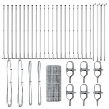 vidaXL Euro Fence με 13 Φλαγγέτες Πόστ 0.4x50 μ Γαλβανισμένος Χάλυβας