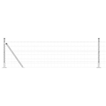 vidaXL Euro Fence με 13 Φλαγγέτες Πόστ 0.4x50 μ Γαλβανισμένος Χάλυβας