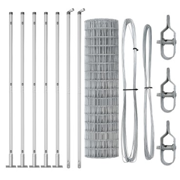 vidaXL Euro Fence με 7 Ειδικές Στήλες 1x10 μ Γαλβανισμένο Ατσάλι