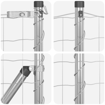 vidaXL Euro Fence με 7 Ειδικές Στήλες 1x10 μ Γαλβανισμένο Ατσάλι