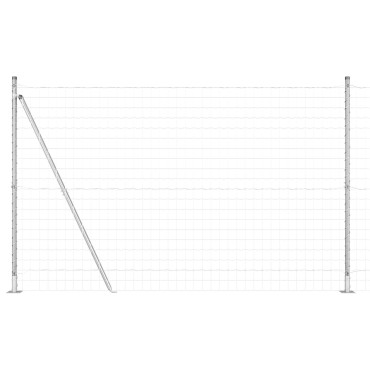 vidaXL Euro Fence με 7 φλαντζωτούς πόλους 1.4x10 μ Γαλβανισμένο ατσάλι