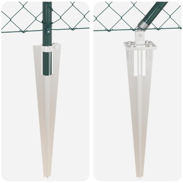 vidaXL Περίφραξη αλυσίδας Σετ 2 Πράσινη PVC 1x25 μ Ανθεκτική