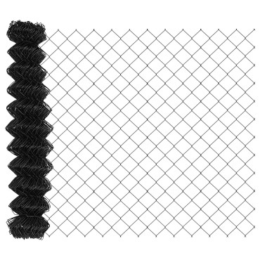 vidaXL Περίφραξη με Σπίθες 10x1,4 μ PVC-Επικαλυμμένο Ατσάλι Γκρι