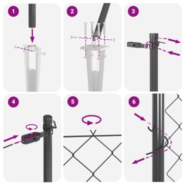 vidaXL Περίφραξη με Σπίθες 25x1 m PVC-Επικαλυμμένο Ατσάλι Γκρι Δίχτυ