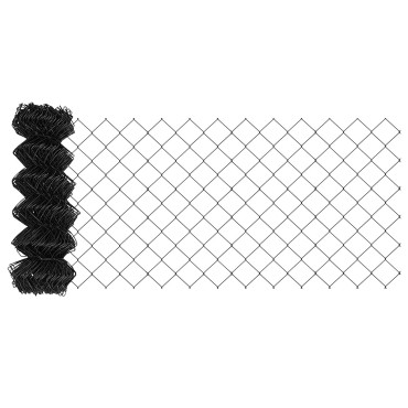 vidaXL Περίφραξη με Σπίθες 25x1 m PVC-Επικαλυμμένο Ατσάλι Γκρι Δίχτυ