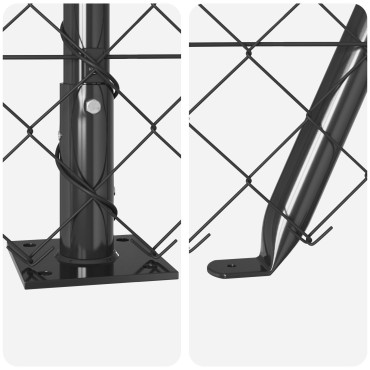 vidaXL Φράχτης από αλυσίδα Σετ 2 Γκρι Ατσάλι, PVC 25x1 μ Ανθεκτικός