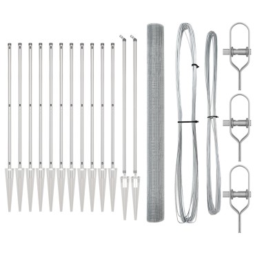 vidaXL Φράχτης Welded Wire με 13 Σπόρους 1.6x25 μ Γαλβανισμένος Χάλυβας