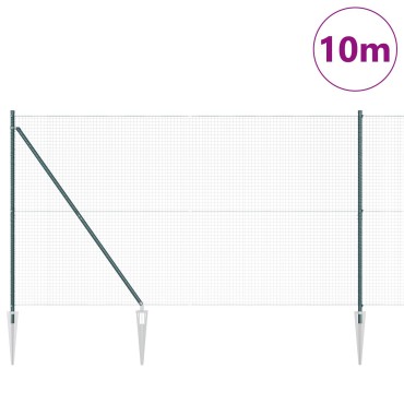 vidaXL Συγκολλητή Σύρμα ΦENCE με 7 Σπιράλ Πράσινο 1,6x10 μ Μέταλλο