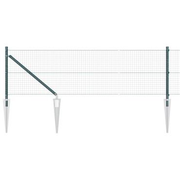 vidaXL Welded Wire Fence με 13 Άγκυρες Πράσινο 0.8x50 μ Χάλυβα