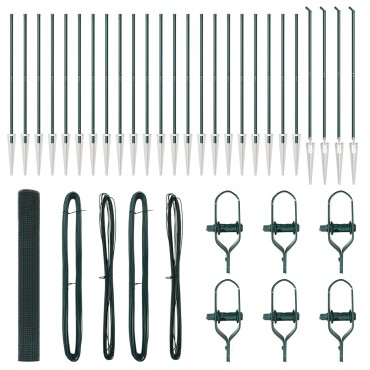 vidaXL Φράκτης Welded Wire με 13 Σπικάκια Πράσινος 1.2x50 μ Ατσάλι
