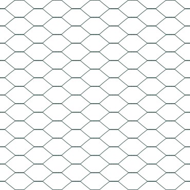 vidaXL Εξαγωνική Φράχτη με Στύλο 10x0,4 m PVC-Επικαλυμμένο Ατσάλι