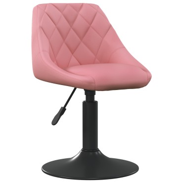 vidaXL Μπαρ Σκαμπό Ροζ 46x44x(62,5-77,5)cm Βελούδο