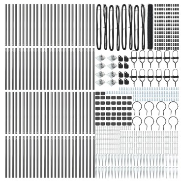 vidaXL Hexagon Φράκτης Γκρι 1.2x100 μ Χάλυβας