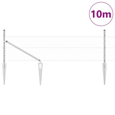 vidaXL Εξαγωνικός Φράκτης 0.4x10 μ Γαλβανισμένο Ατσάλι