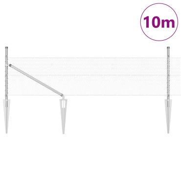 vidaXL Εξαγωνικός Φράκτης 0.5x10 m Γαλβανισμένος Χάλυβας