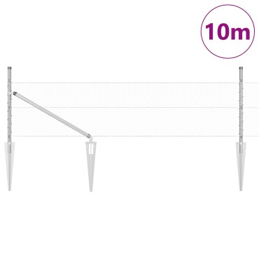 vidaXL Εξαγωνικό Συρματόπλεγμα 0.5x10 m Γαλβανισμένο Ατσάλι