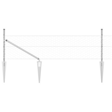 vidaXL Hexagon Fence 0.4x25 m Γαλβανισμένο Ατσάλι