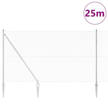 vidaXL Set Φραχτών Σετ 2 Γαλβανισμένος χάλυβας 25x1.5 μ Ανθεκτικό