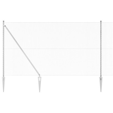 vidaXL Set Φραχτών Σετ 2 Γαλβανισμένος χάλυβας 25x1.5 μ Ανθεκτικό