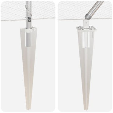 vidaXL Set Φραχτών Σετ 2 Γαλβανισμένος χάλυβας 25x1.5 μ Ανθεκτικό