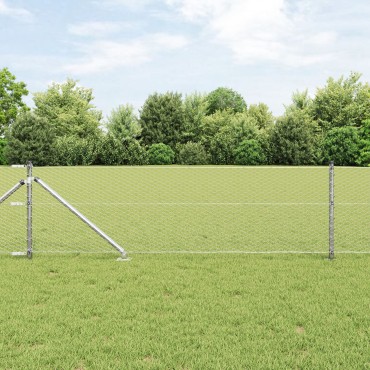 vidaXL Hexagon Fence 0.6x50 m Γαλβανισμένος Χάλυβας