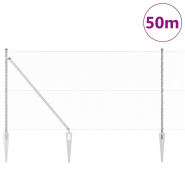 vidaXL Χάλκινος Φράχτης 1.2x50 μ Γαλβανισμένος Χάλυβας
