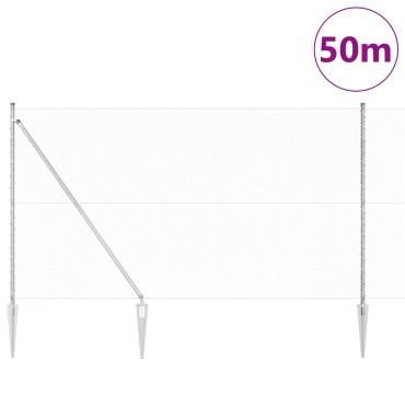 vidaXL Hexagon Fence 1.5x50 μ Γαλβανισμένος Χάλυβας