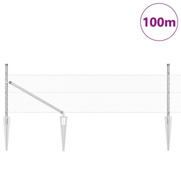vidaXL Hexagon Fence 0.4x100 μ Γαλβανισμένο Ατσάλι
